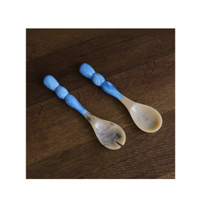 Cuerno y mango de resina, cubiertos, servidor de ensalada, cuchara, tenedor, juego para fiestas, regalos, servidor de ensalada, la mejor calidad - Product Image 2