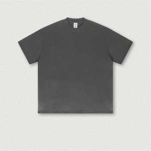 เสื้อยืดเฮฟวี่เวท ซัมเมอร์ โปรคลับ สีดำ เสื้อยืดเรียบ เสื้อยืดหนา ผู้ชาย ยูนิเซ็กซ์ ผ้าฝ้าย 100% ทรงบ็อกซี่ - Product Image 5