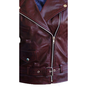 Veste de moto en peau de mouton véritable 100% sur mesure de qualité supérieure pour femmes Coupe-vent élégante et tendance Chauffée Écologique - Product Image 3