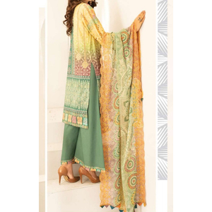 <b>Women</b> Traditional Shalwar Kameez Suit Detailed <b>Kurta</b> Loose Bottom Printed Dupatta Cotton Silk Quick Dry <b>for</b> Cultural Occasions - Product Image 2