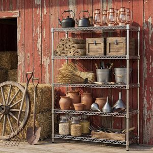 MZG 1750 lbs Heavy Duty Utility Rack Standing Household 5 Tier Metal <b>Storage</b> Wire Shelving <b>Unit</b> for <b>Kitchen</b> Pantry Garage - Product Image 6