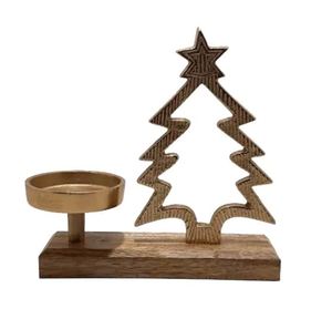 Vente chaude En Aluminium Cerf Tea Light Bougeoir De Noël Bougie Décorative Votive Personnalisé En Métal Et En Bois Bougeoir - Product Image 1