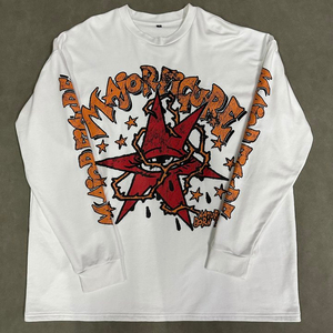 Oversized Long Sleeve Fashion T-<b>Shirt</b> Heavyweight Brand Street Wear With Pattern Design T <b>Shirt</b> for <b>Men</b> - Product Image 1