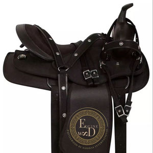 "Ensemble de selle de course à baril synthétique Western Premium léger, durable et confortable pour le rodéo, le trail et l'équitation Performance" - Product Image 1