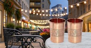 Venta al por mayor de alto brillo de cobre puro Metal Mint Julep Cup Eco-Friendly Vodka Drinkware para bebidas mixtas y copas de cóctel de vino - Product Image 4