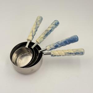 Juego de Tazas Medidoras de Acero Inoxidable de Grado Alimenticio con Asas de Resina, Utensilios de Cocina Superventas, Tazas Medidoras y Contadoras - Product Image 4