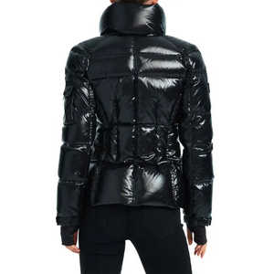 Veste coupe-vent matelassée et chaude pour femmes, sports d'extérieur décontractés d'hiver, veste bouffante à col rabattu, veste femme 2025, vente en gros - Product Image 2