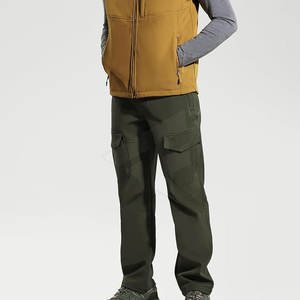 Pantalon Softshell de haute qualité pour hommes Vêtements décontractés pour adultes Taille moyenne élastique Top des ventes Couleur unie Motif droit léger - Product Image 6