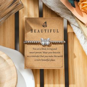 Bracelet en zircon avec cœur d'amour créatif Double anneaux Cheval Hibou Papillon Libellule Bracelet Cadeaux d'anniversaire pour amis Sœurs Femmes - Product Image 5