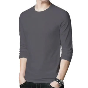 Long Sleeve Casual T-<b>Shirt</b> <b>Men's</b> Thin Inner Wear Versatile plus Size Autumn Base <b>Shirt</b> Simple Polyester Fiber round Neck T-<b>Shirt</b> - Product Image 4