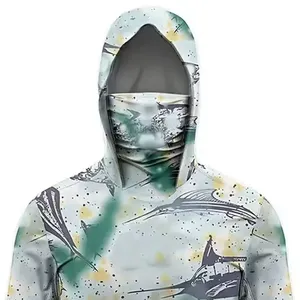 Sudadera con Capucha para Hombre, Protección Solar UPF 50, Manga Larga, Estampado por Sublimación, Anti-UV, Poliéster - Product Image 2