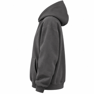 Men's Oversize Hooded Sweatshirt Solid Color Fleece Casual Pocket Long Sleeve Autumn Wear 2027 - Product Image 3