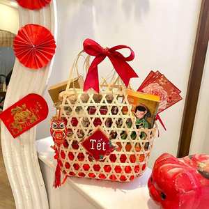 PANIER EN BAMBOU ADAPTÉ À LA DÉCORATION DE MAISON DE VACANCES DE HAUTE QUALITÉ À BON PRIX DU FOURNISSEUR VIETNAMIEN - Product Image 4