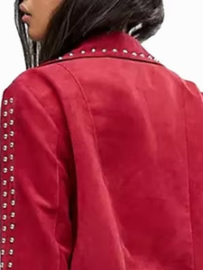 Chaquetas de Cuero Genuino para Mujer, Color Naranja, de Alta Calidad, a la Moda, Chaqueta de Cuero Original, Talla Personalizada - Product Image 4