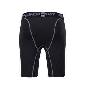 Pro <b>Combat</b> <b>Men's</b> Black Compression <b>Shorts</b> Mid Waist Quick Dry Sporty Knitted Spandex Polyester <b>Short</b> - Product Image 3