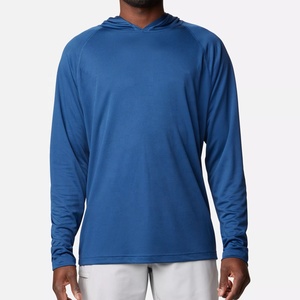 Sudadera con capucha de pesca de manga larga de camuflaje de poliéster UPF50 + para hombre, color personalizado, bloqueador solar para exteriores, ropa de pesca UV, primavera con capucha - Product Image 1