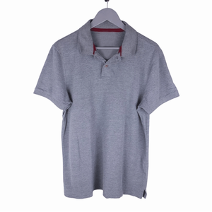 Men's <b>Classic</b> Grey Solid Knitted Sporty Style Cotton Blend Quick Dry Short Sleeve for Shirt Top - Product Image 1