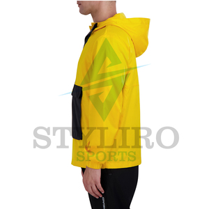 Men's Fashion Casual Windbreaker Jacket Slim Stand Collar Waterproof Hooded Embroidery Spring Autumn Winter Knitted Puffer - Product Image 4