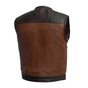 Gilet en cuir personnalisé pour moto 2026 – Gilets en cuir nord-américains de haute qualité – Nouveau gilet de motard décontracté 2026 - Product Image 3