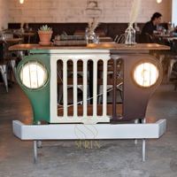 Dernière table console indienne multicolore en bois massif de style Jeep Comptoir de Jeep fabriqué à la main par un designer de style unique
