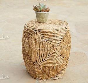 เก้าอี้ตกแต่งสำหรับห้องนั่งเล่นของตกแต่งบ้านเบาะรองนั่งแบบหวายทรงกลมแบบออตโตมันให้ความอบอุ่นและสบายสำหรับห้องนอนคอนโซลฝังกระดูก - Product Image 3