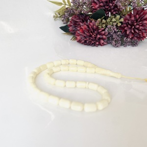 Misbaha en ambre blanc de la Baltique, petites perles en forme de baril, perles de prière islamiques naturelles - Product Image 6