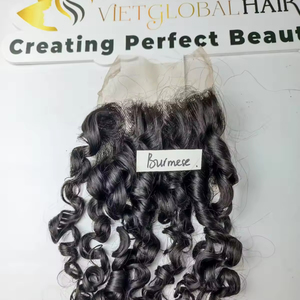 วิกผมมนุษย์ชาวพม่าแบบใหม่มีสีอ่อนหยิกเป็นลอนมีหนังกำพร้า100% ระดับพรีเมี่ยม - Product Image 1