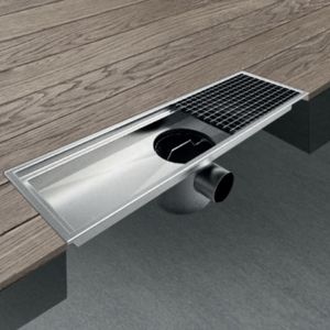 X canale Box doccia in acciaio inox satinato 885x115 xh63mm scarico a pavimento confezionato per l'installazione di piastrelle - Product Image 3