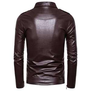 OEM moda hombres negro chaqueta de cuero de cordero/hombres chaquetas de cuero/Pakistán chaqueta de cuero al por mayor - Product Image 6