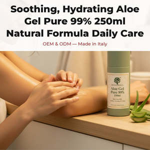 Gel de Aloe Vera Hidratante y Calmante 99% Puro 250ml Fórmula Natural para el Cuidado Diario del Cuerpo OEM Marca Privada Italia RedMoringa - Product Image 2