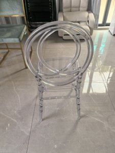 Chaises de réception en plastique transparent en gros, chaises de réception d'hôtel, chaise Phoenixi en résine transparente pour la location - Product Image 3