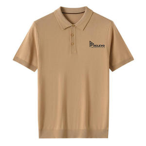 Nuevo Polo de lana de punto de alta calidad al por mayor para hombre, Polo corto de lana fino con logotipo personalizado para hombre, Polo de talla cómoda 220GSM - Product Image 1