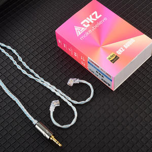 Câble de mise à niveau plaqué argent <span class=keywords><strong>QKZ</strong></span> T1 pour son audiophile câble d'écouteur détachable à 8 brins pour mise à niveau du casque <span class=keywords><strong>KZ</strong></span> CCA TRN CVJ - Product Image 3