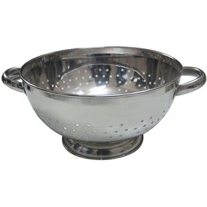 Stainless Steel Metal Colander Lightweight Sturdy Frame Fine Mesh Design Draining <b>Pasta</b> Vegetables Fruits Rice Daily Use - Product Image 1