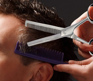 Ciseaux professionnels de coiffure pour barbier, ciseaux à effiler droits de 6 pouces en acier inoxydable - Product Image 5