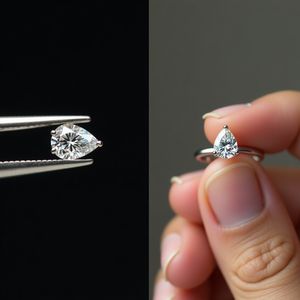 เพชรทรงลูกแพร์ 10 กะรัต ผลิตในห้องปฏิบัติการ ระดับความสะอาด SI1 ได้รับการรับรองจาก IGI สีแฟนซี I เจาะด้วยเลเซอร์ รหัส EC568690 ลดราคา - Product Image 5