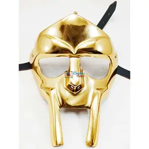 MF Doom Verrückter Schurke Gladiator Doom-Maske tragbare Cosplay-Kostümmaske Metallhandwerk 18 gauge Gesicht Rüstung Halloween Doom-Maske