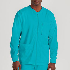 Chaqueta Médica con Cierre Frontal para Hombre, con Tela Elástica de Spandex, Secado Rápido y Transpirable, Uniformes Médicos de Alta Calidad para Enfermeros - Product Image 3