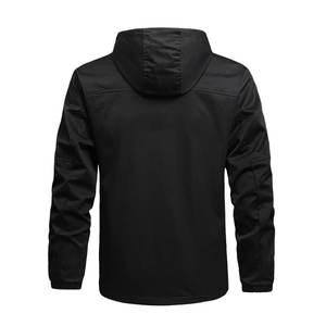Chaqueta voladora de invierno personalizada para hombre, diseño deportivo sencillo de lona con cierre de botón y cremallera, bolsillo frontal y estampado de béisbol - Product Image 2