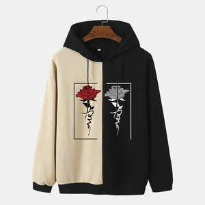 Sweat-shirts en molleton 100% coton pour hommes, très vendus, couleur unie, chaud pour l'hiver, avec capuche brodée, coupe-vent, respirant - Product Image 2