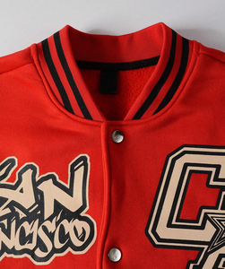 Chaqueta universitaria de cuero de lana cálida para hombre, bombardero de estilo universitario con logotipo personalizado, ropa de abrigo, servicio OEM ODM directo de fábrica - Product Image 3