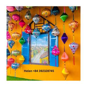 Vietnam Style traditionnel Antique Hoi an lanterne en soie de qualité supérieure pour la décoration faible coût d'expédition pour Noël - Product Image 3