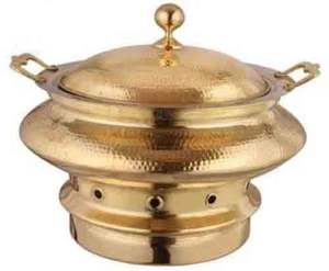 Chauffe-plat fait à la main et de haute qualité, ensemble de Buffet avec couvercle et supports de carburant ajourés - Product Image 3