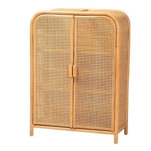 ตู้หวายทำด้วยมือเป็นมิตรกับสิ่งแวดล้อมพร้อมประตูคู่-โซลูชันจัดเก็บเสื้อผ้าที่เป็นธรรมชาติและใช้งานได้สำหรับทุกห้อง - Product Image 5