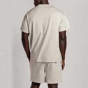 Conjuntos Cortos de Verano para Hombre FUTURE Well Enterprises al por Mayor, Logotipo Personalizado, 100% Algodón, 2 Piezas, Conjuntos de Punto Sólido con Botones - Product Image 2