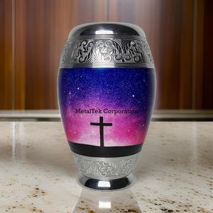Holy Cross Luxury Cremation Urn Keepsake Customised Print Wholesale Factory Price Funeral Ashes Adult Burial Decorative Jars - Product Image 3