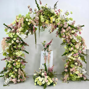 QDROYAL Nouvelle Série Verte Chemin de table en fleurs artificielles en soie pour mariage, arrangement de fond, centre de table, décoration, faible MOQ - Product Image 4