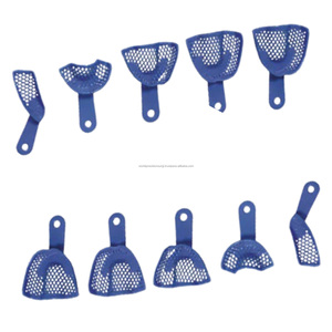 ชุดถาดพิมพ์ฟันสเตนเลสสตีลสีเงิน พรีเมี่ยม เวิลด์ พรีซิชั่น เซอร์เจอร์คัล แมนนวล ได้รับการรับรองมาตรฐาน CE สำหรับฟันบนและฟันล่าง รับประกัน 3 ปี - Product Image 1