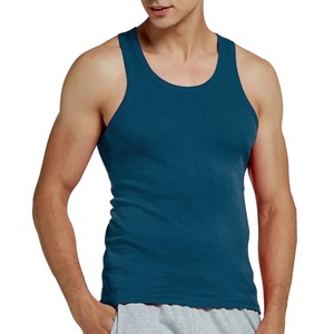 Débardeurs respirants en coton 100% pour hommes, couleur contrastée, sport, fitness, gilet de course ample, taille XL - Product Image 6