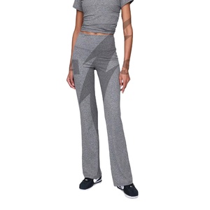 Pantalon de survêtement évasé unisexe, coupe droite, style empilé, tendance, premium et à la mode - Product Image 1